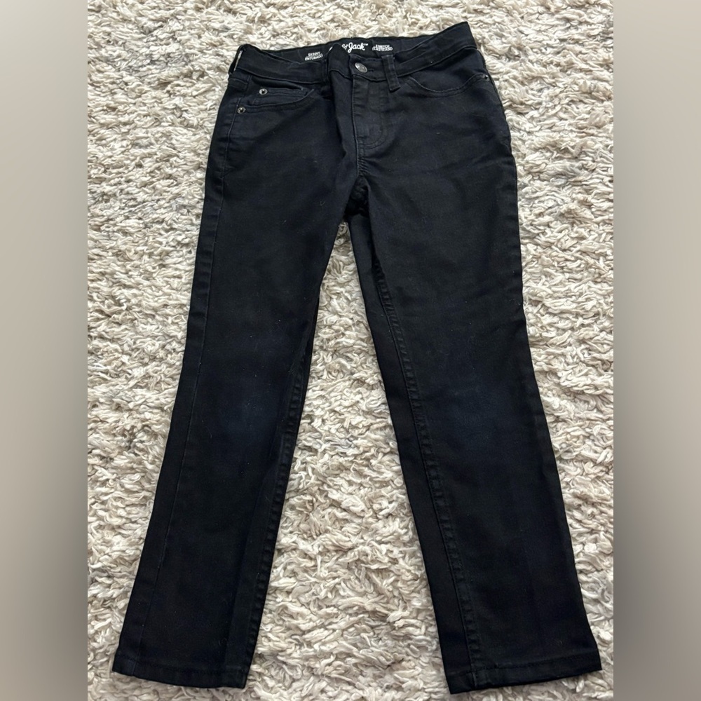 Cat & Jack Black Girls Jeans Size 7 Skinny Stretch